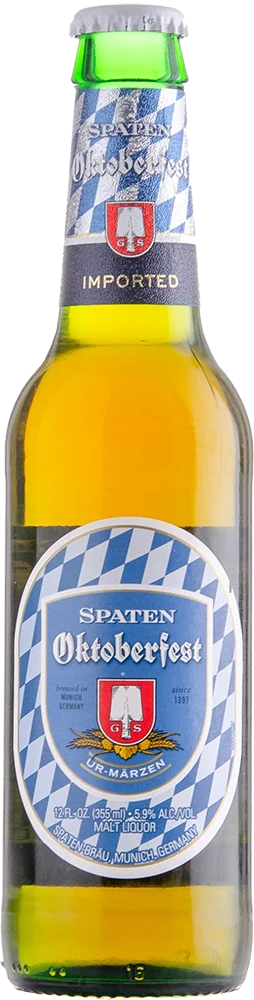 Spaten Oktoberfest beer bottle.